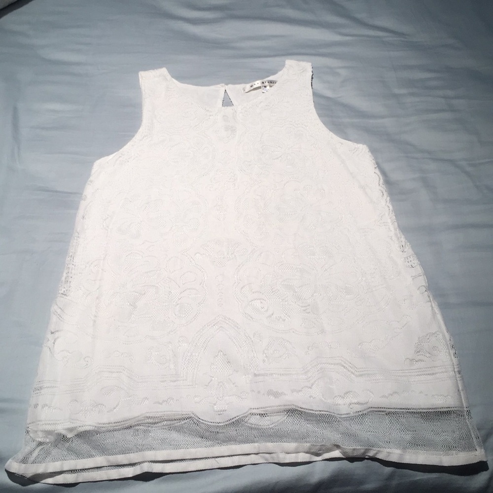 Max studio white tunic/swing shirt